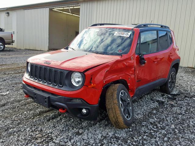 ZACCJBCT2GPE27048 - 2016 JEEP RENEGADE T RED photo 2