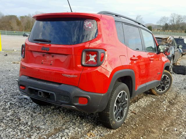 ZACCJBCT2GPE27048 - 2016 JEEP RENEGADE T RED photo 4