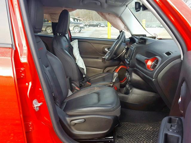 ZACCJBCT2GPE27048 - 2016 JEEP RENEGADE T RED photo 5