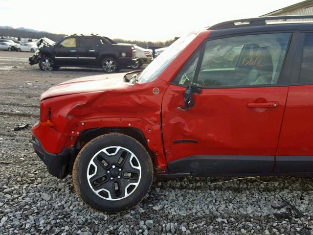ZACCJBCT2GPE27048 - 2016 JEEP RENEGADE T RED photo 9
