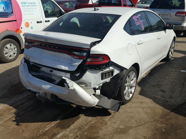 1C3CDFBA5DD342587 - 2013 DODGE DART SXT WHITE photo 4