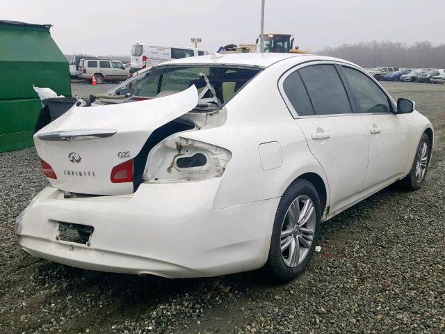 JN1DV6AP6BM604166 - 2011 INFINITI G25 BASE WHITE photo 4