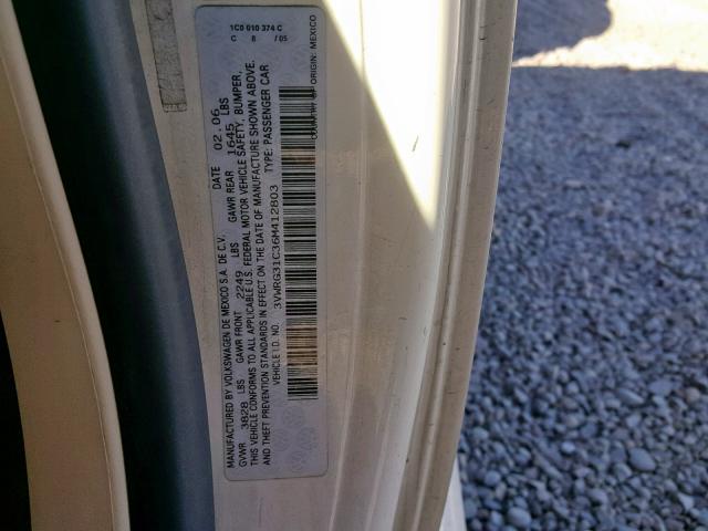 3VWRG31C36M412803 - 2006 VOLKSWAGEN NEW BEETLE 米色 照片 10