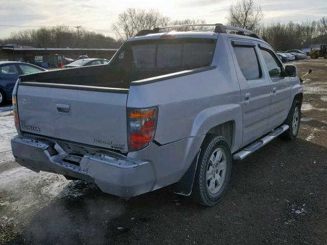 2HJYK16458H529640 - 2008 HONDA RIDGELINE SILVER photo 4