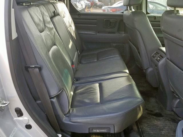 2HJYK16458H529640 - 2008 HONDA RIDGELINE SILVER photo 6