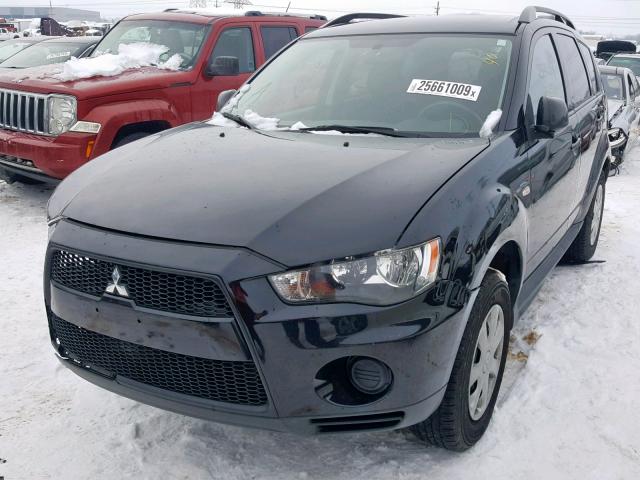 JA4AS2AWXCU002195 - 2012 MITSUBISHI OUTLANDER BLACK photo 2