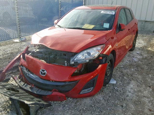 JM1BL1H59A1324419 - 2010 MAZDA 3 S RED photo 2