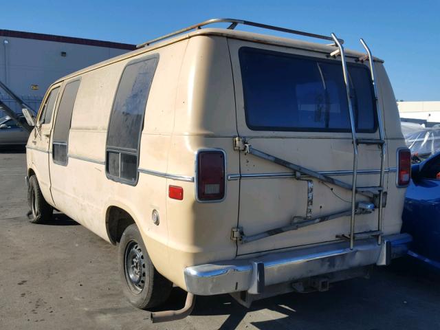 B21JE9X130567 - 1979 DODGE VAN YELLOW photo 3