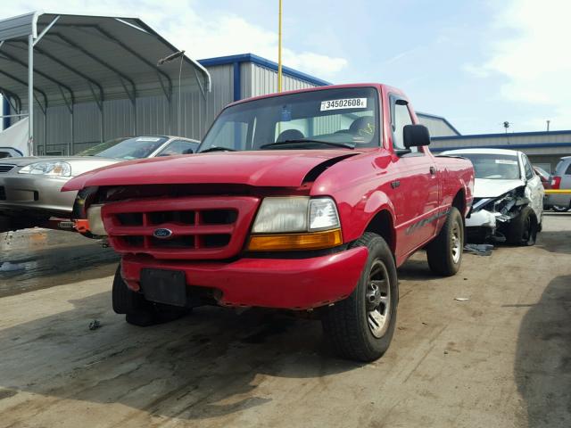 1FTYR10C6XPB52245 - 1999 FORD RANGER RED photo 2