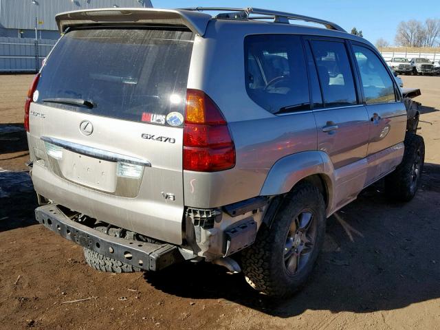 JTJBT20X740044170 - 2004 LEXUS GX 470 GOLD photo 4