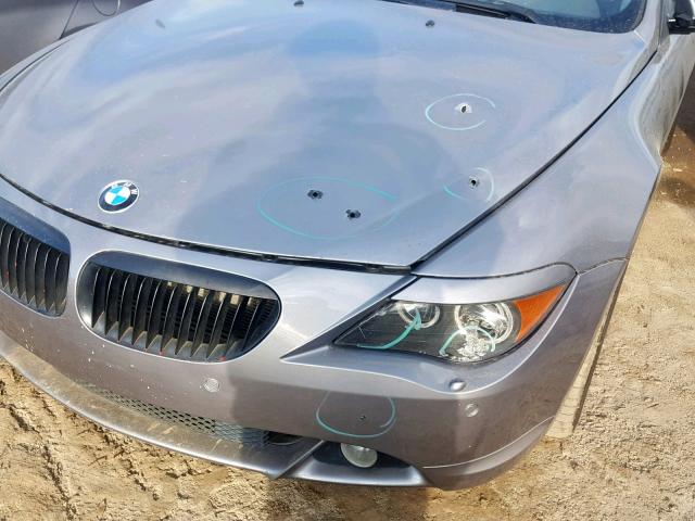 WBAEH73474B190926 - 2004 BMW 645 CI AUT GRAY photo 9