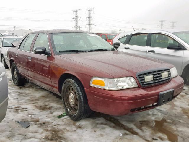 2FAFP71V88X136629 - 2008 FORD CROWN VICT BURGUNDY photo 1