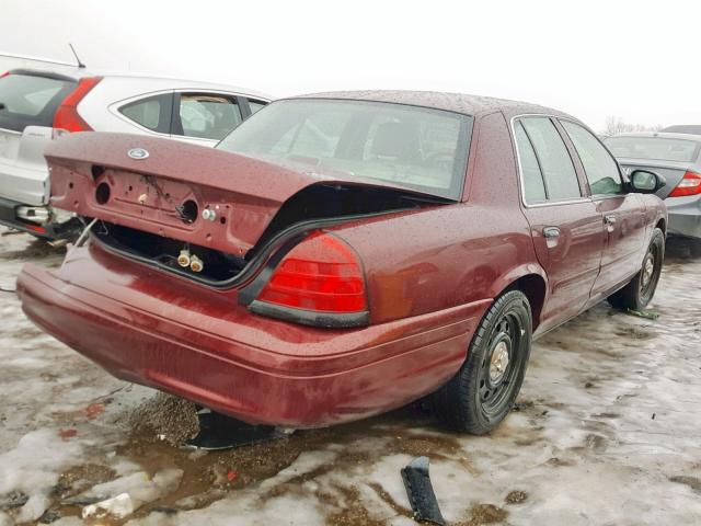 2FAFP71V88X136629 - 2008 FORD CROWN VICT BURGUNDY photo 4