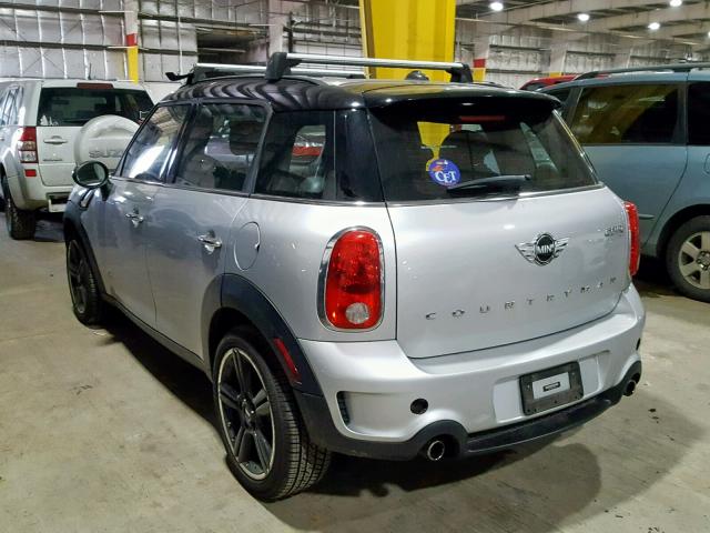 WMWZC5C54DWP34210 - 2013 MINI COOPER S C SILVER photo 3