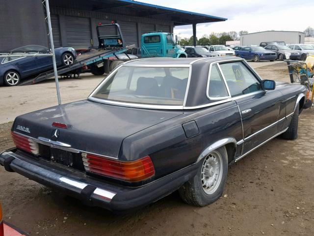 WDBBA45A5EA013812 - 1984 MERCEDES-BENZ 380 SL BLACK photo 4