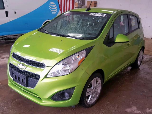 KL8CB6S92FC801521 - 2015 CHEVROLET SPARK LS GREEN photo 2