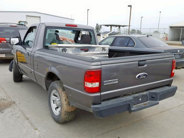 1FTYR10D27PA32614 - 2007 FORD RANGER GRAY photo 3