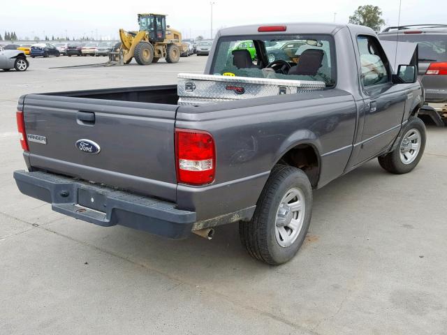 1FTYR10D27PA32614 - 2007 FORD RANGER GRAY photo 4