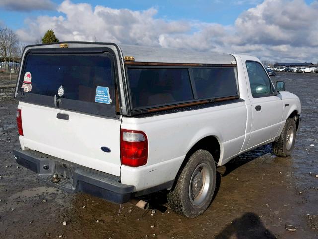 1FTYR10D04PB01456 - 2004 FORD RANGER WHITE photo 4