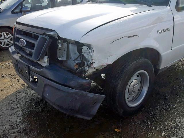 1FTYR10D04PB01456 - 2004 FORD RANGER WHITE photo 9