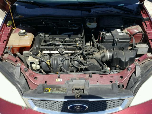 1FAHP34NX7W278181 - 2007 FORD FOCUS ZX4 MAROON photo 7