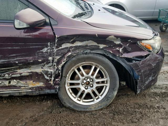 JTKDE3B75A0312453 - 2010 TOYOTA SCION TC Бордовый фото 9