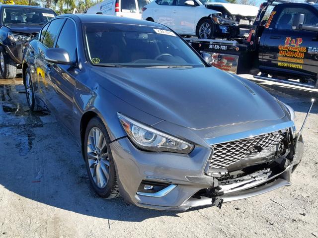 JN1EV7AP7JM590500 - 2018 INFINITI Q50 LUXE GRAY photo 1