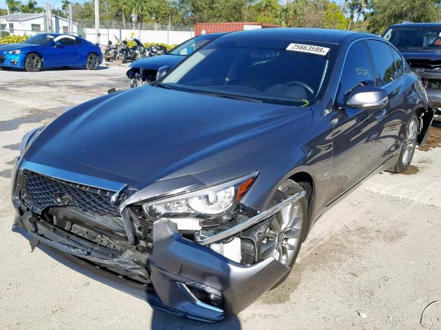 JN1EV7AP7JM590500 - 2018 INFINITI Q50 LUXE GRAY photo 2