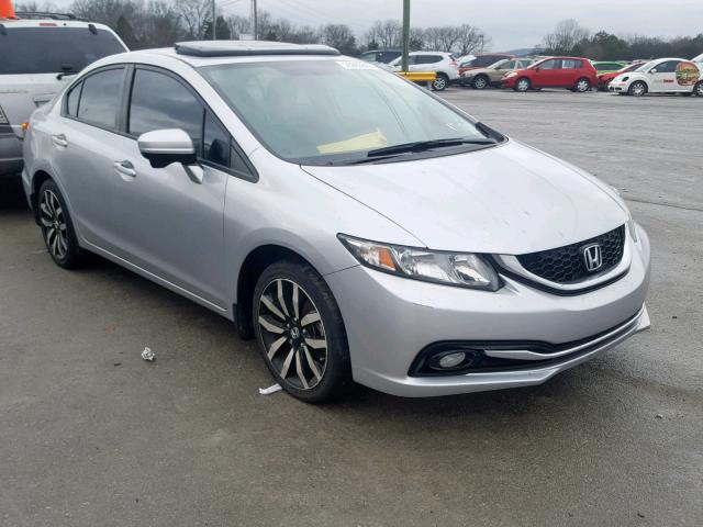 19XFB2F96EE018524 - 2014 HONDA CIVIC EXL SILVER photo 1