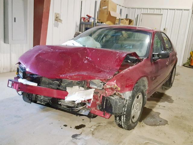 1B3EJ46X1WN158035 - 1998 DODGE STRATUS RED photo 2