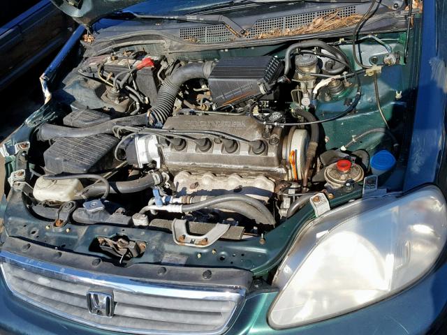 2HGEJ6610YH565850 - 2000 HONDA CIVIC BASE GREEN photo 7