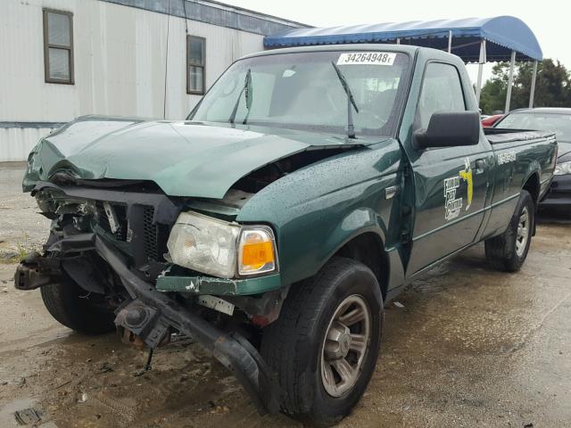 1FTYR10U27PA49252 - 2007 FORD RANGER GREEN photo 2