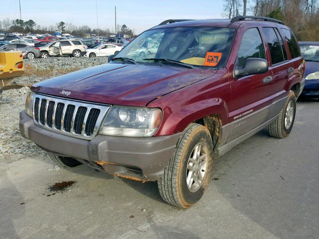 1J4GW48S63C576716 - 2003 JEEP GRAND CHER MAROON photo 2