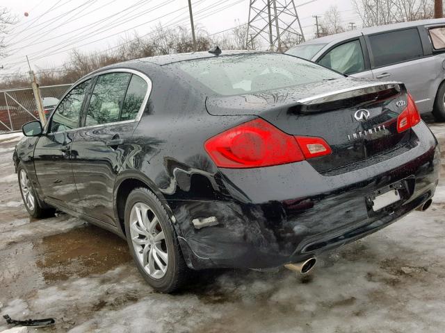 JNKCV61F99M355001 - 2009 INFINITI G37 BLACK photo 3