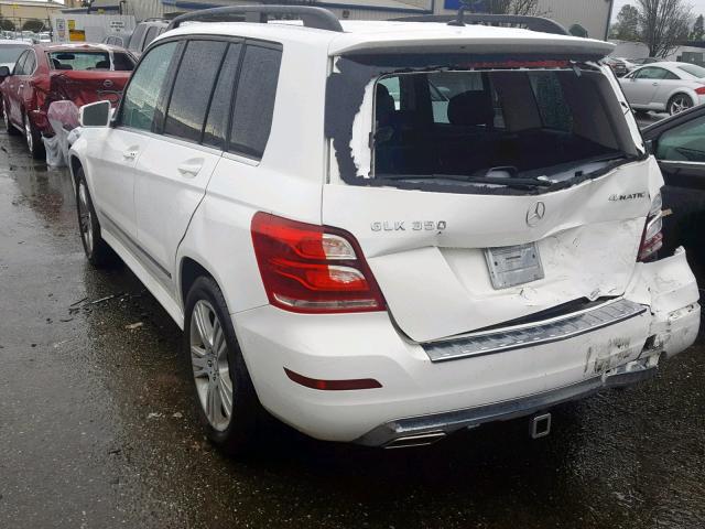 WDCGG8JB4EG288848 - 2014 MERCEDES-BENZ GLK 350 4M WHITE photo 3