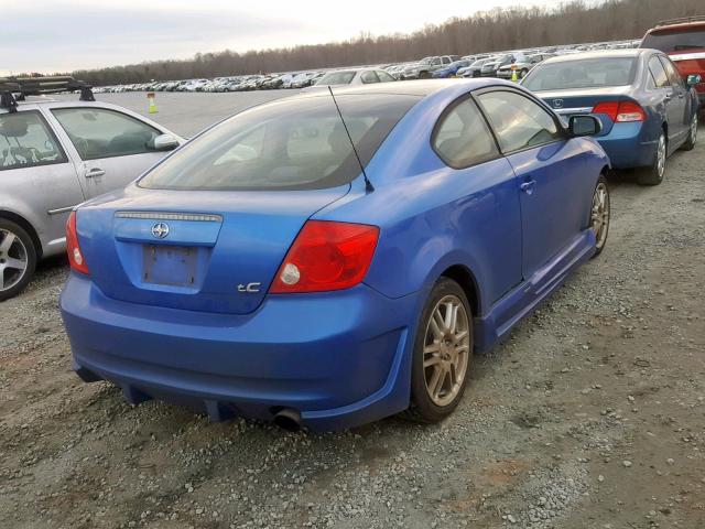 JTKDE167060131511 - 2006 TOYOTA SCION TC BLUE photo 4