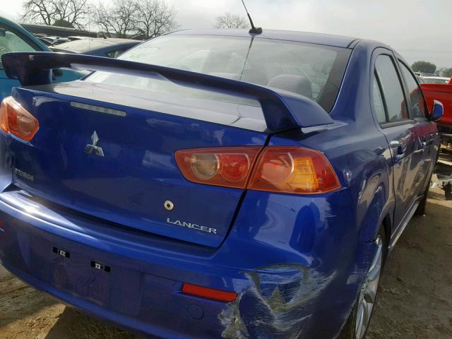 JA3AU86U28U026006 - 2008 MITSUBISHI LANCER GTS BLUE photo 4