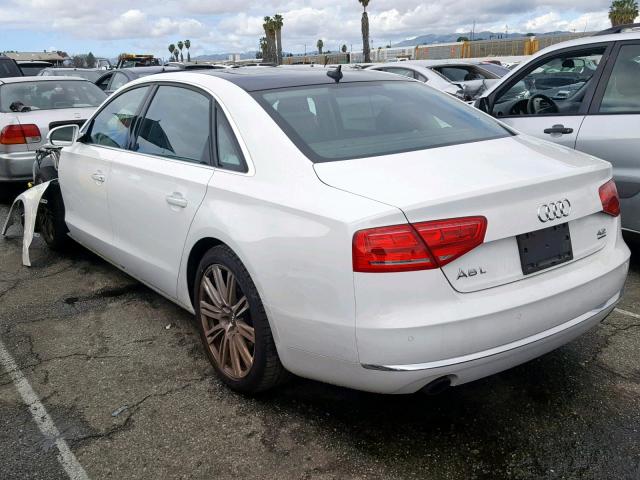 WAURVAFD0CN009083 - 2012 AUDI A8 L QUATT WHITE photo 3