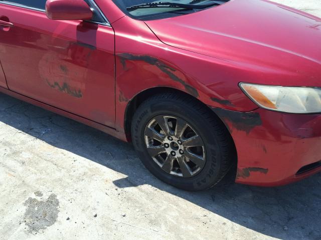 4T1BE46K37U056300 - 2007 TOYOTA CAMRY NEW RED photo 9