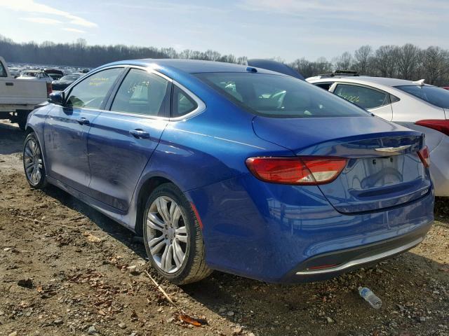 1C3CCCAB2FN568157 - 2015 CHRYSLER 200 LIMITE BLUE photo 3