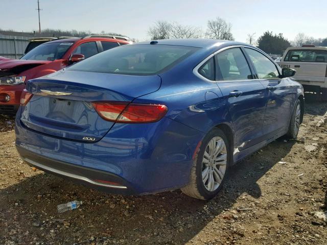 1C3CCCAB2FN568157 - 2015 CHRYSLER 200 LIMITE BLUE photo 4