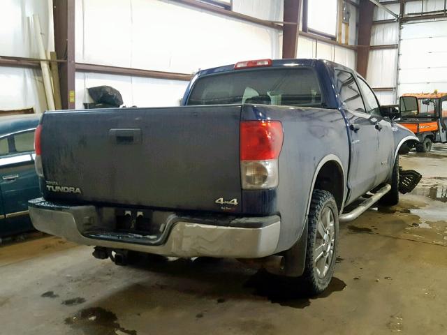 5TFDV54129X090128 - 2009 TOYOTA TUNDRA CRE BLUE photo 4