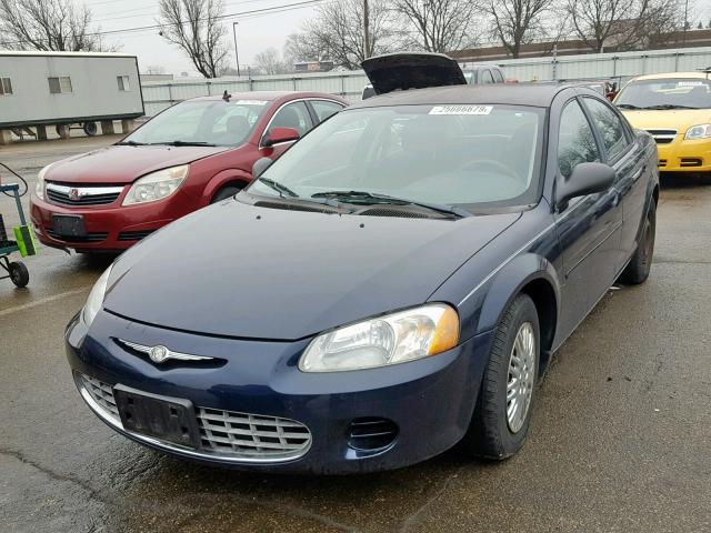 1C3EL46R42N279098 - 2002 CHRYSLER SEBRING LX BLUE photo 2