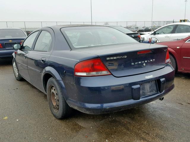 1C3EL46R42N279098 - 2002 CHRYSLER SEBRING LX BLUE photo 3