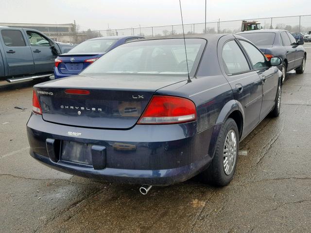 1C3EL46R42N279098 - 2002 CHRYSLER SEBRING LX BLUE photo 4