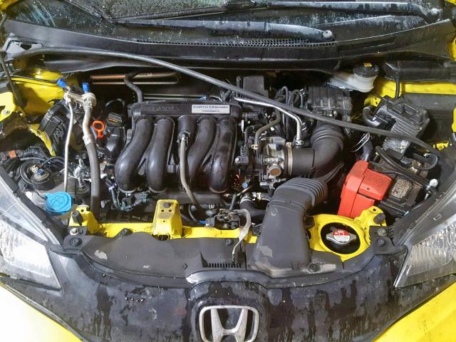 3HGGK5H54FM744567 - 2015 HONDA FIT LX YELLOW photo 7