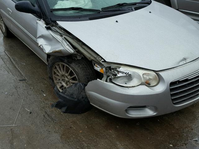 1C3EL45X14N421300 - 2004 CHRYSLER SEBRING LX SILVER photo 9