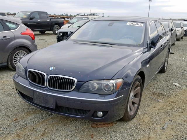 WBAHL83587DT10784 - 2007 BMW 750 BLUE photo 2