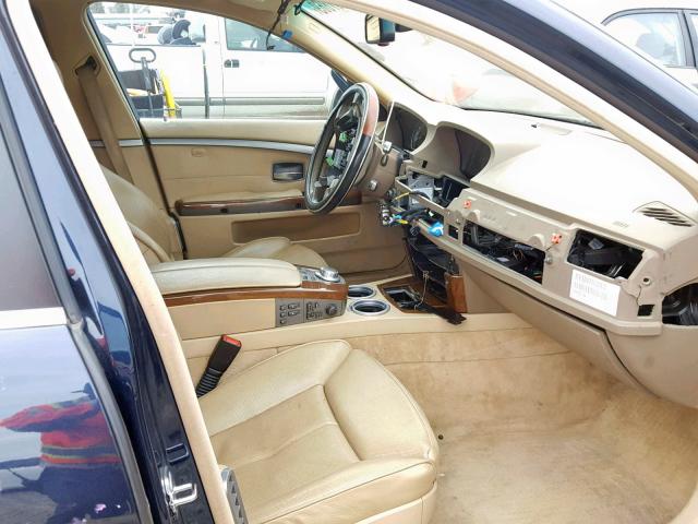 WBAHL83587DT10784 - 2007 BMW 750 BLUE photo 5