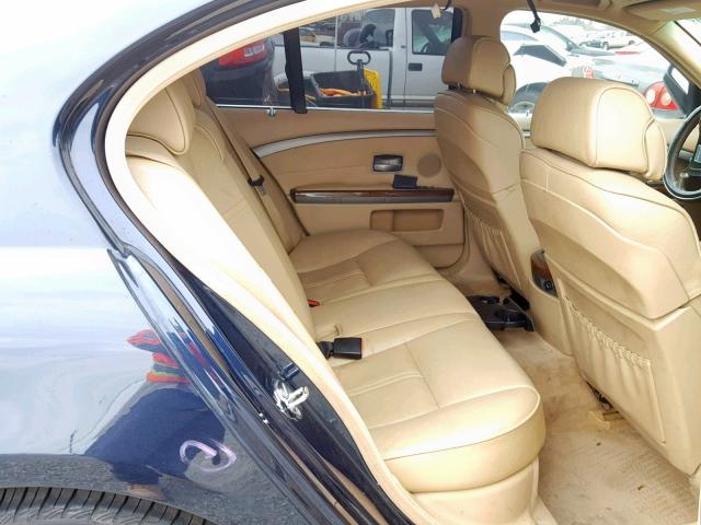 WBAHL83587DT10784 - 2007 BMW 750 BLUE photo 6